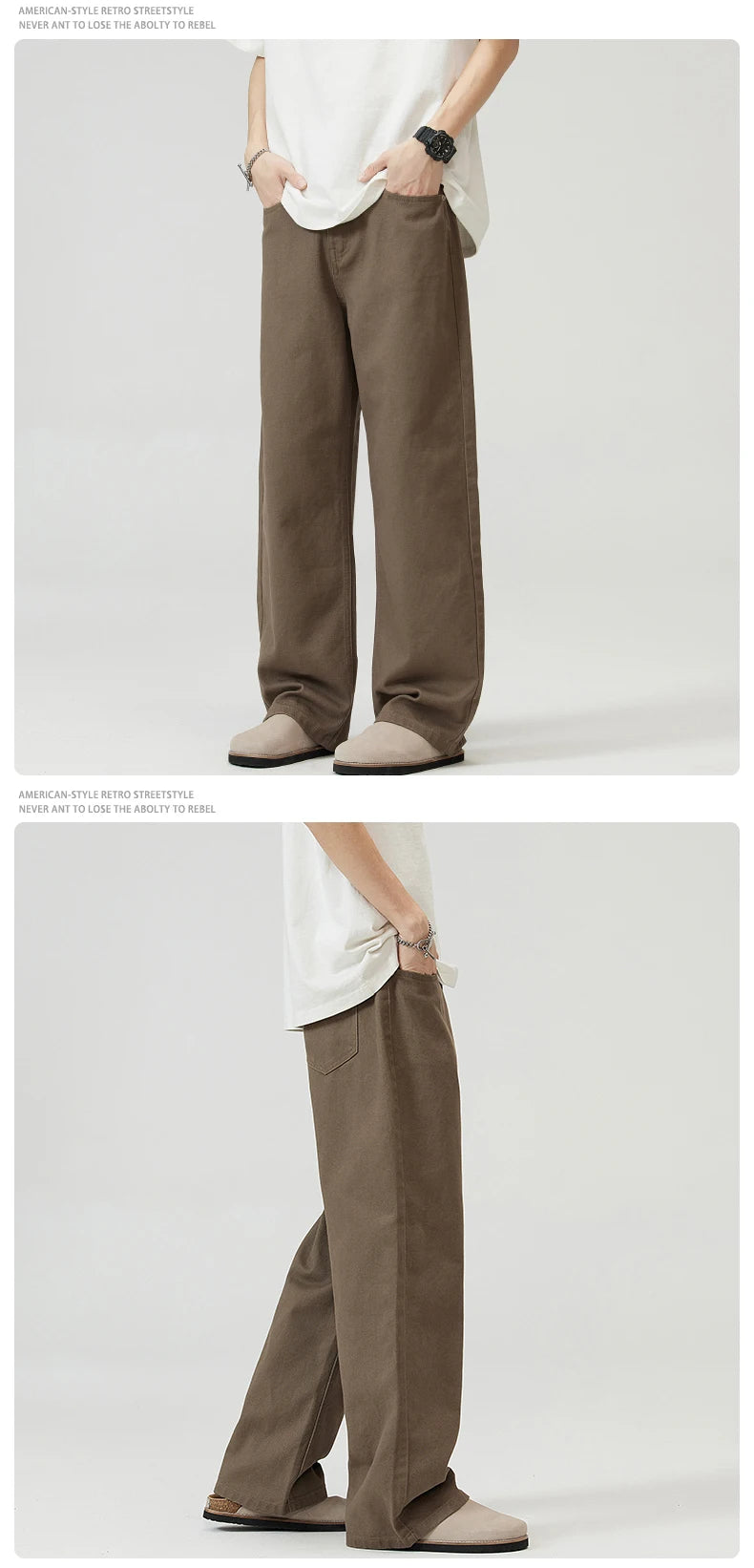 Men's Comfortable Baggy Straight Jeans | Casual Fashion Denim Pants