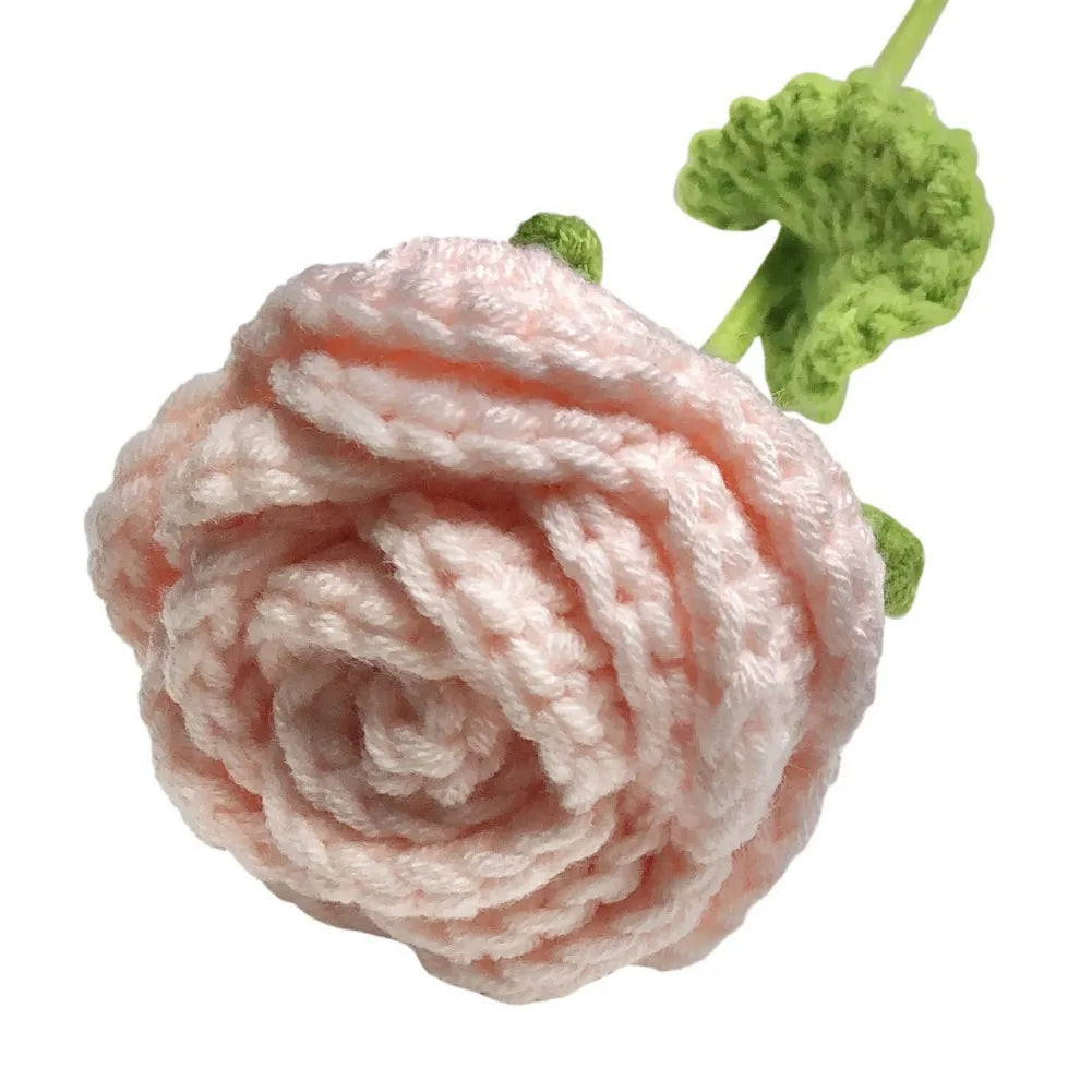 6pcs Multi-Color Crochet Rose Bouquet | Handmade Floral Decor
