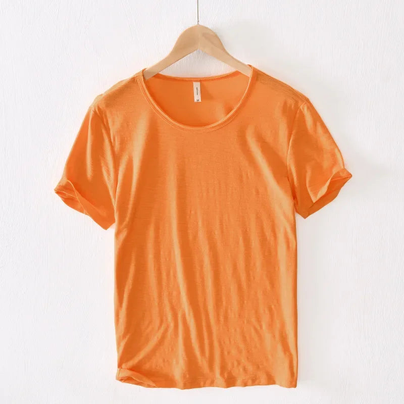 Men's Retro Raw Edge T-Shirt | Lightweight & Breathable Casual Top