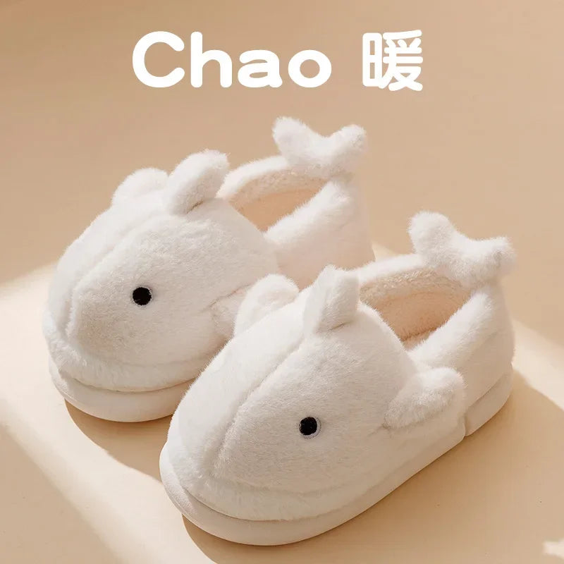 Cozy Shark Pattern Home Slippers for Men & Women | Warm Comfort