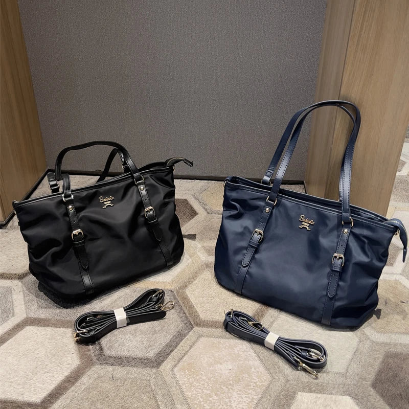 Lightweight Nylon Shoulder Bag | Spacious Commuting Tote for Women