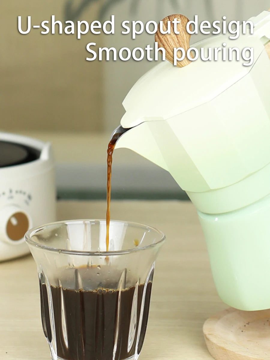 3-Cup Gradient Color Mocha Pot | Perfect for Home & Outdoors
