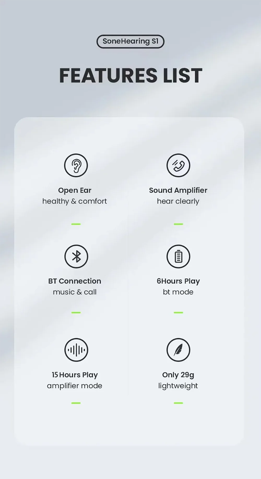 Bluetooth Bone Conduction Hearing Aid | Waterproof Wireless Headset