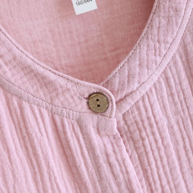 Couple's Japanese Style Cotton Sleepwear Set | Cozy Home Pajamas