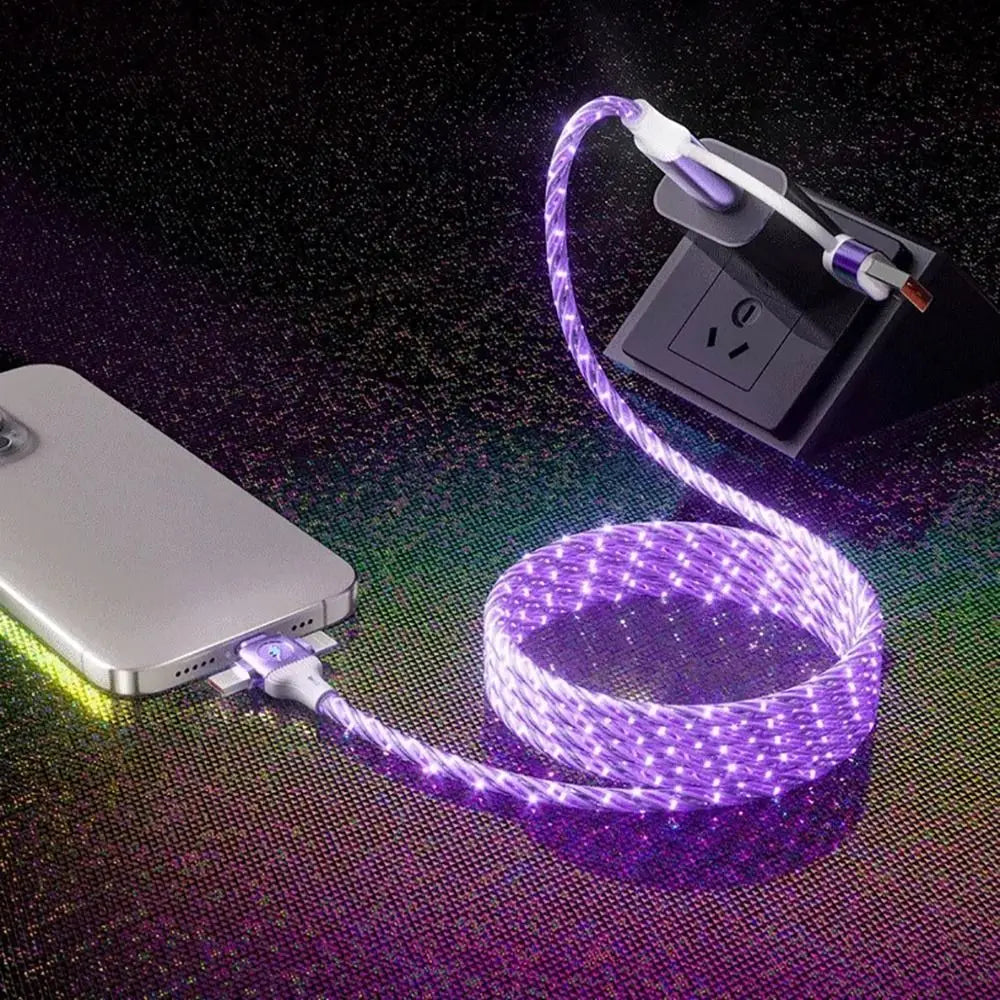 High-Speed Fast Charging PVC Cable | 3-in-2 Multi USB Design