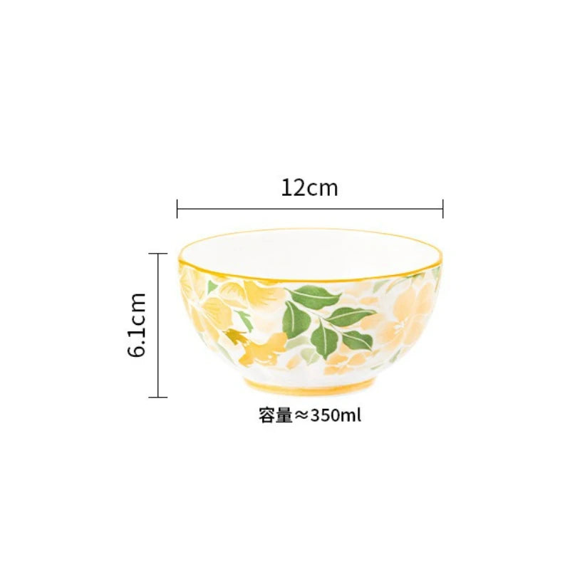 Elegante bol de cerámica estilo japonés para arroz | Vajilla perfecta para el hogar