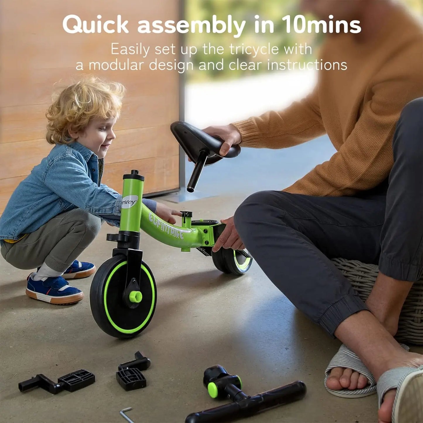 5 in 1 Toddler Bike for Ages 1 to 4 | Versatile Kids Tricycle