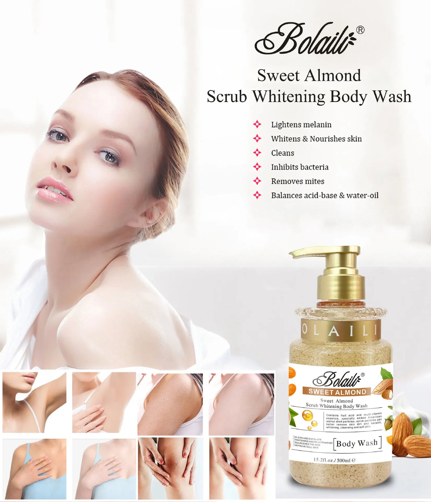 Exfoliating Almond Scrub Body Wash | Deep Clean & Moisturize