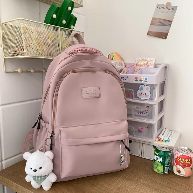 Stylish Waterproof College Backpack | Trendy Laptop School Bag