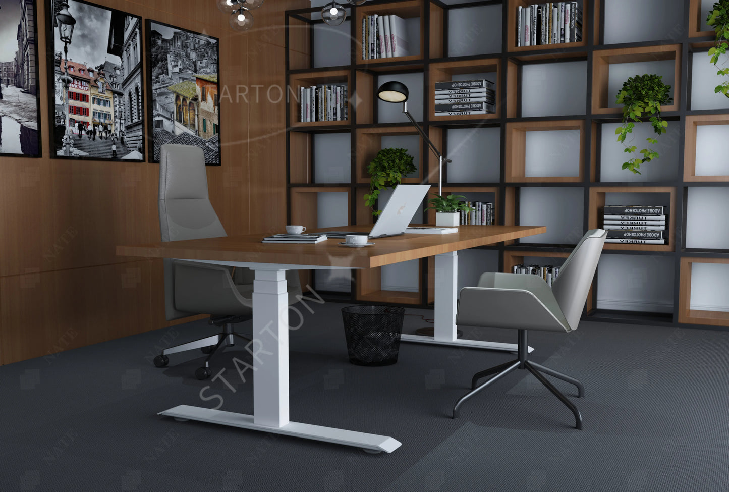 Ergonomic Electric Height Adjustable Standing Desk Frame