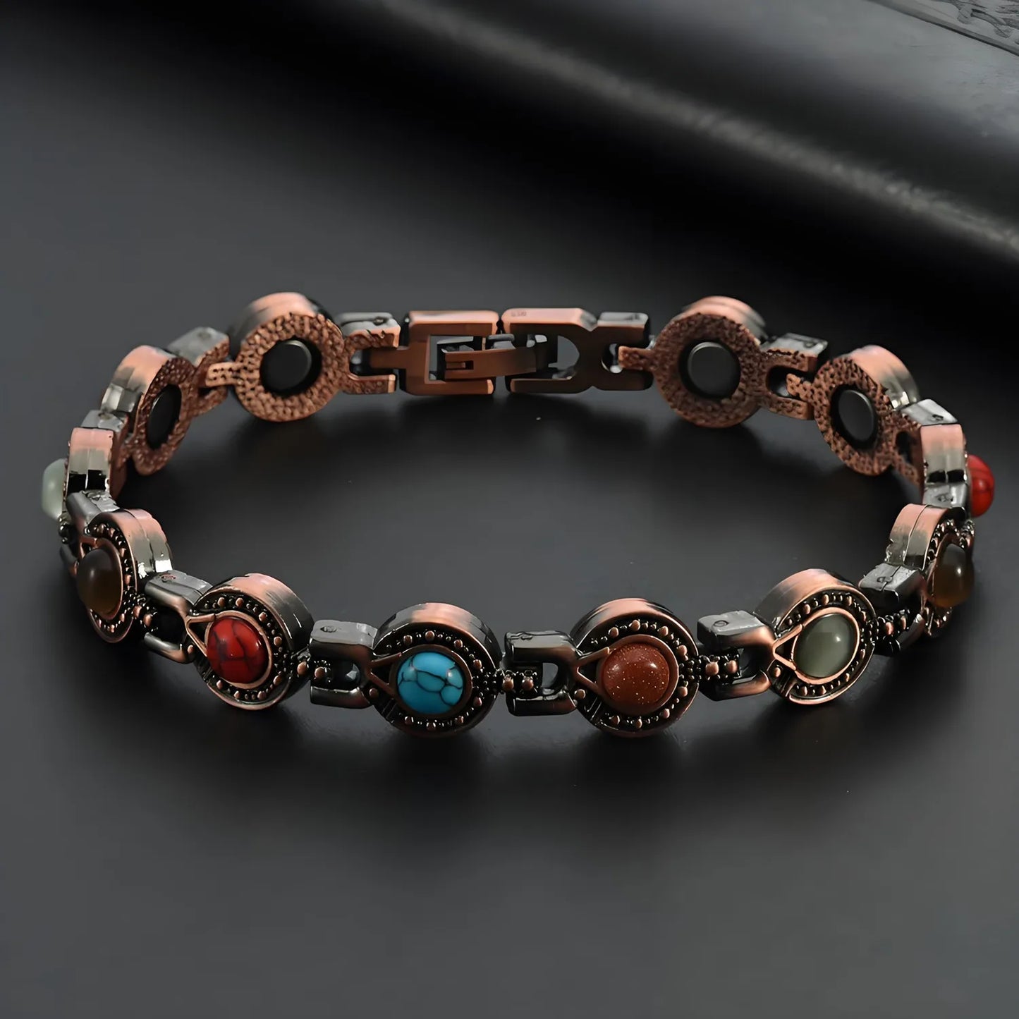 Magnetic Copper Bracelet for Women | Turquoise Wristband Jewelry