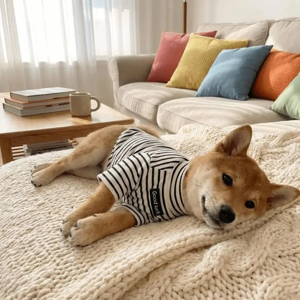 Thermal Dog Sweater | Soft and Warm Striped Pet Clothing
