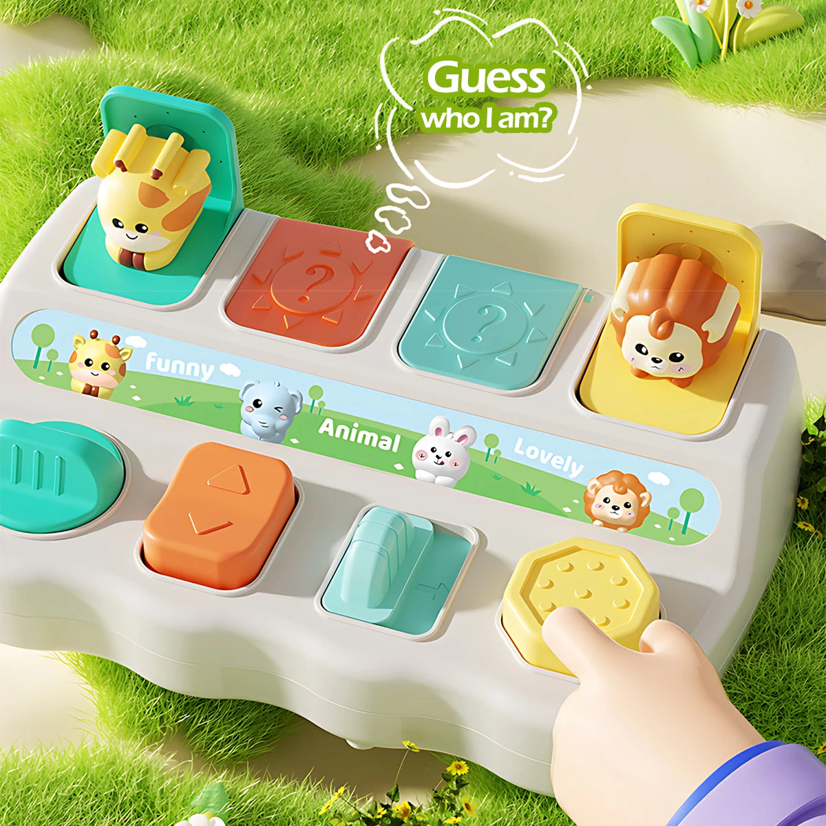 Montessori Pop Up Animal Toys | Enhance Logic & Motor Skills