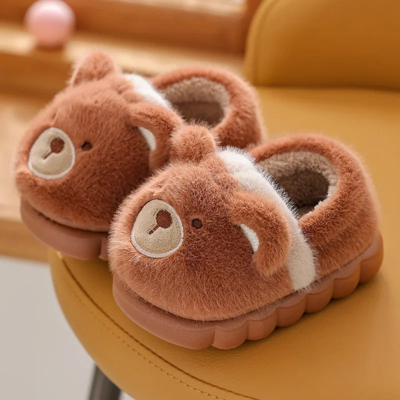 Unisex Cute Animal Plush Slippers | Cozy Memory Foam Slides