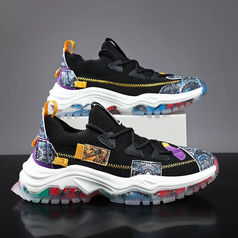 Luxury Men's Casual Sneakers | Versatile Fashion Platform Shoes