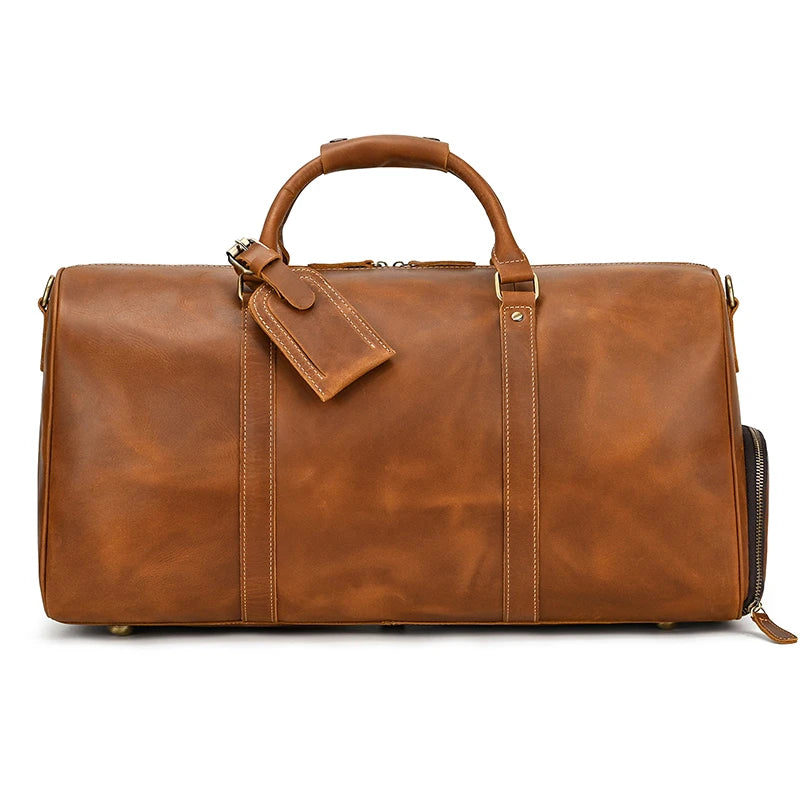 Luxury Genuine Leather Travel Bag for Men & Women | Versatile Duffle