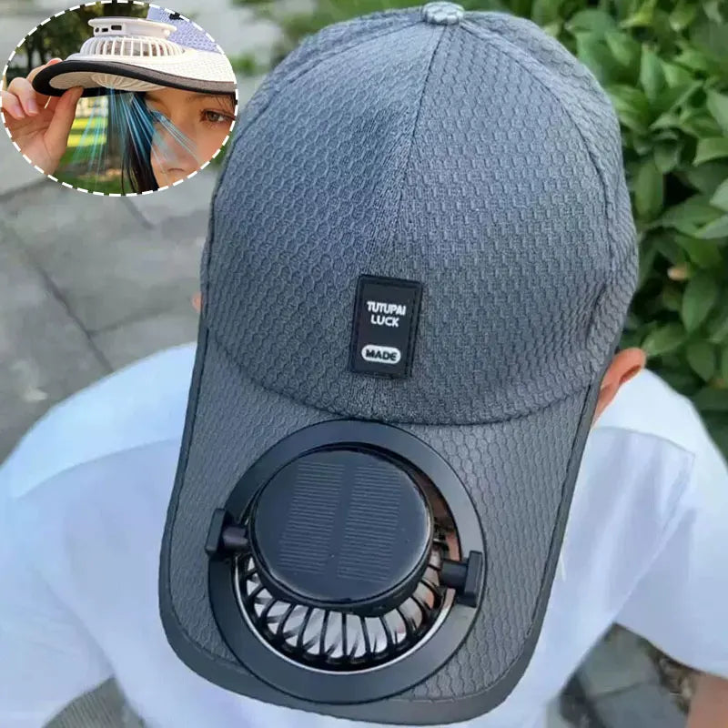 Breathable Mesh Cap with USB Fan | Summer Outdoor Sun Protection