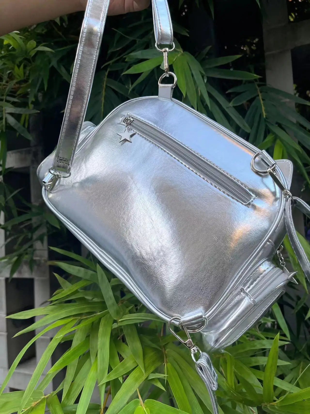 Cute Solid Black Ita Bag | Stylish Women's Everyday Backpack