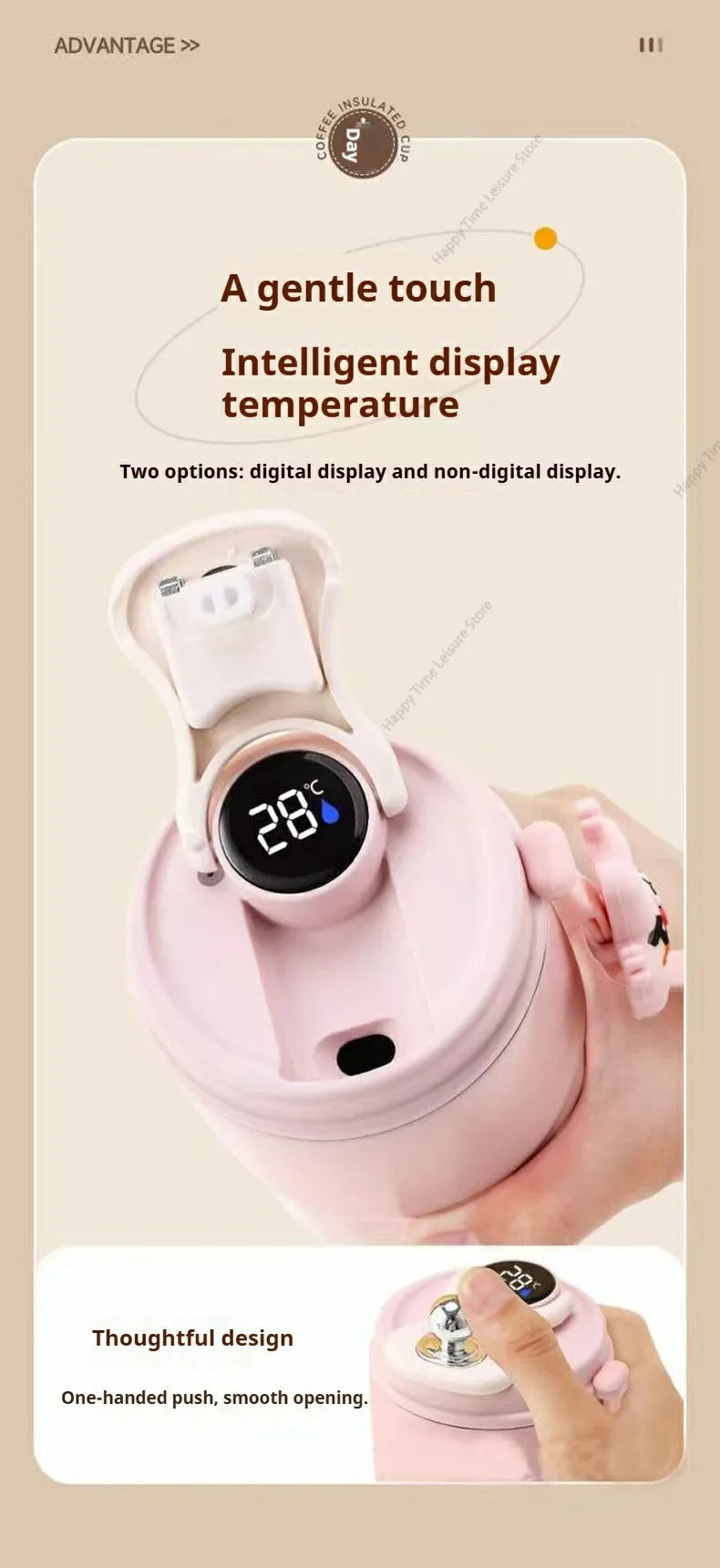 450ML Insulated Stainless Steel Water Bottle | Keeps Drinks Hot & Cold