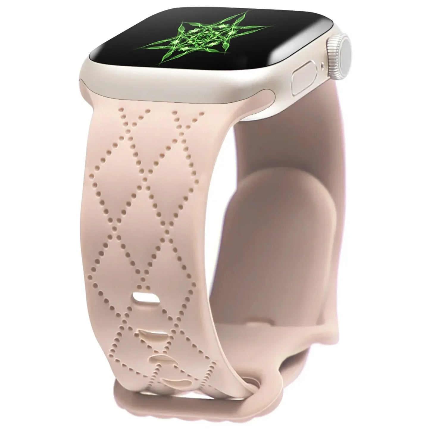 Stylish Engraved Silicone Watch Strap for Apple Watch