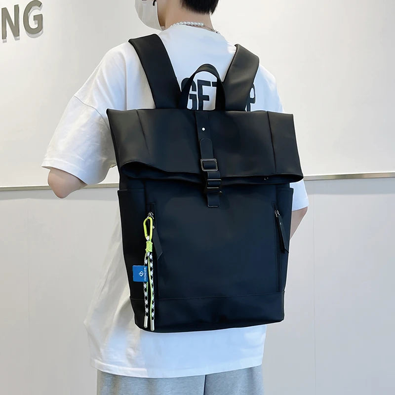 Women's Large Nylon Roll Top Backpack | Versatile Travel Companion