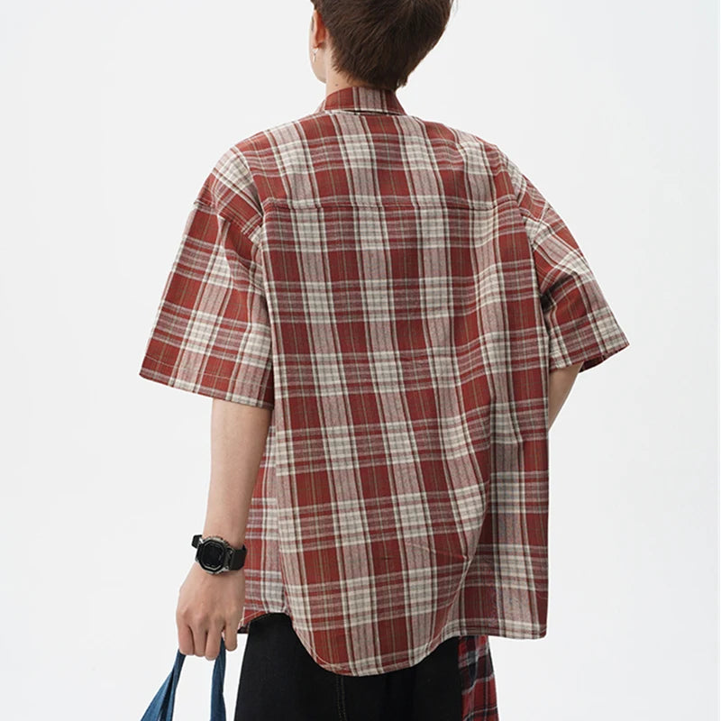 Men's Summer Fashion Plaid Short Sleeve Shirt | Stylish Casual Wear