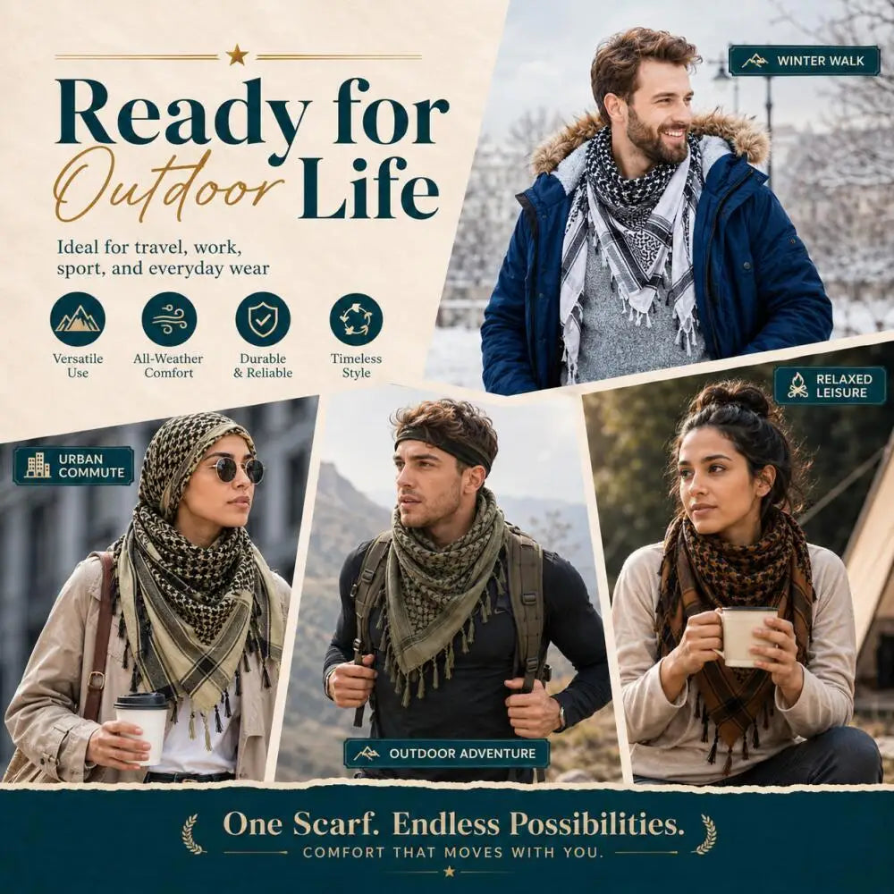 Men's Tactical Desert Head Wrap Scarf | Functional & Stylish