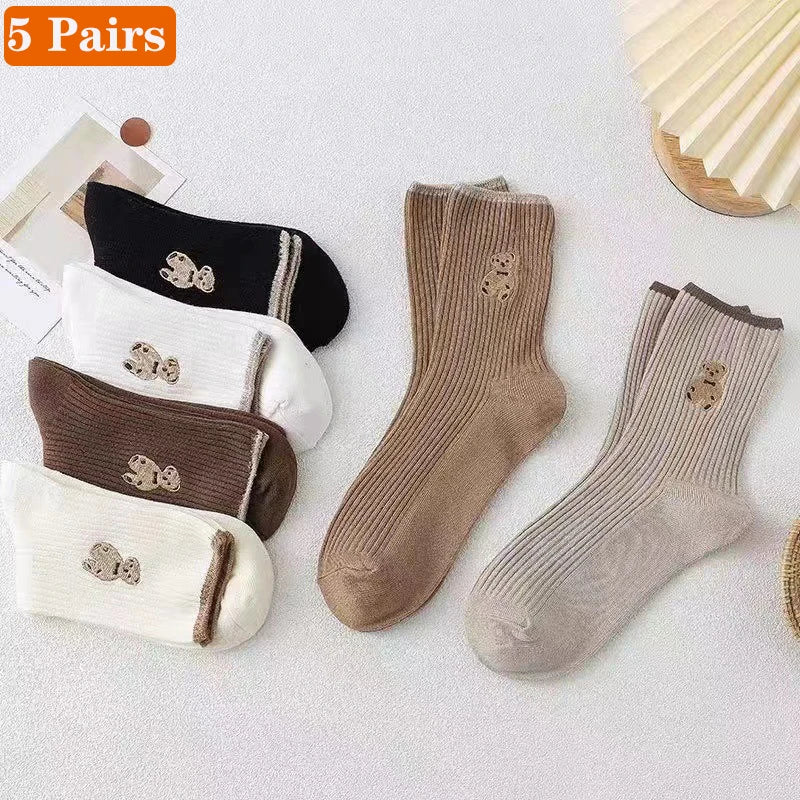 Women's Winter Cartoon Bear Socks | Cute Kawaii Style Collection