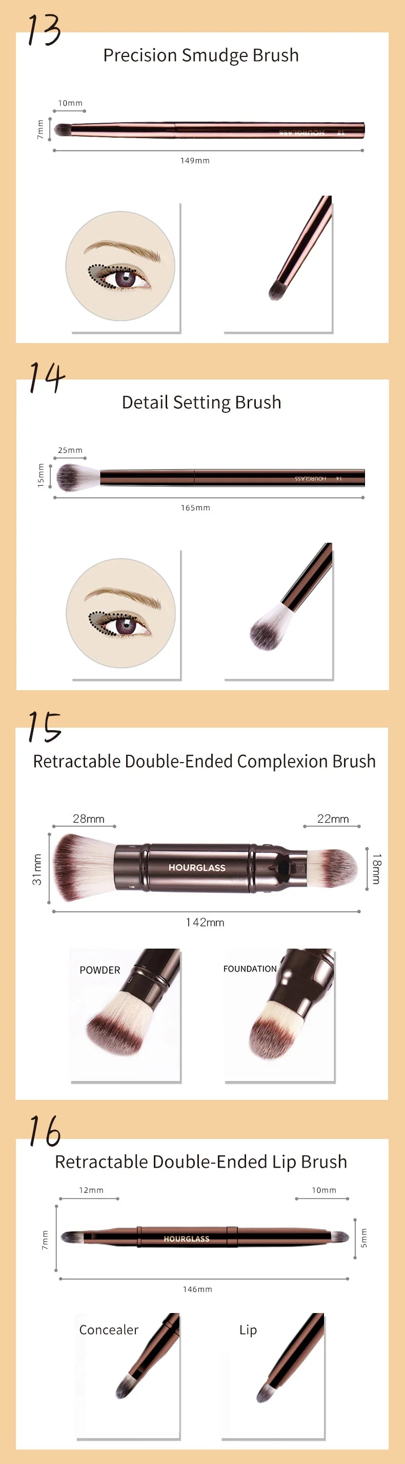 Versatile Makeup Brushes for Flawless Application | Powder, Blusher, More