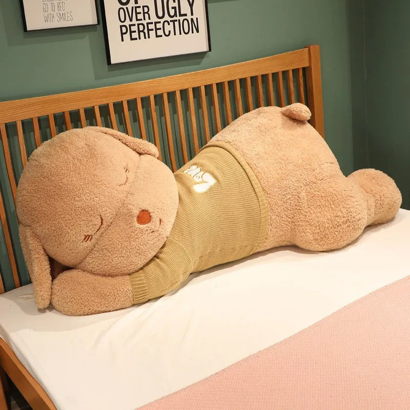 Lovely Giant Plush Dog Pillow | Soft Sweater Dog Stuffed Toy