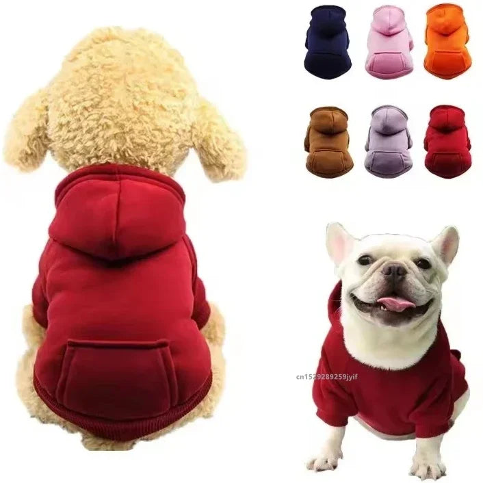 Sudaderas con capucha de algodón cálidas para mascotas | Ropa de invierno acogedora