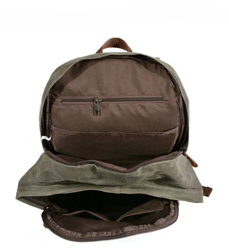 Waterproof Oil Wax Canvas Daypack | Versatile Unisex Rucksack
