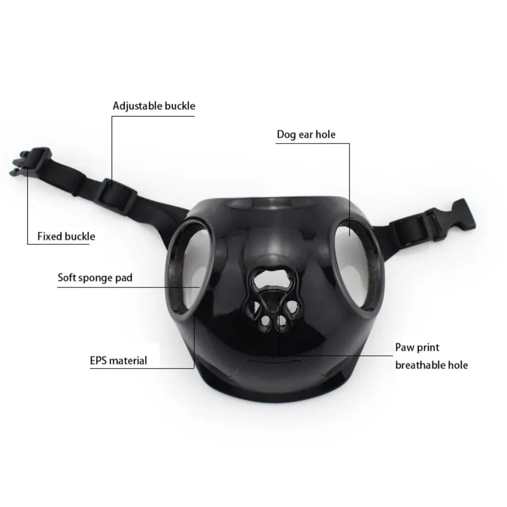 Adjustable Plastic Pet Dog Helmet | Safety Headgear for Pets