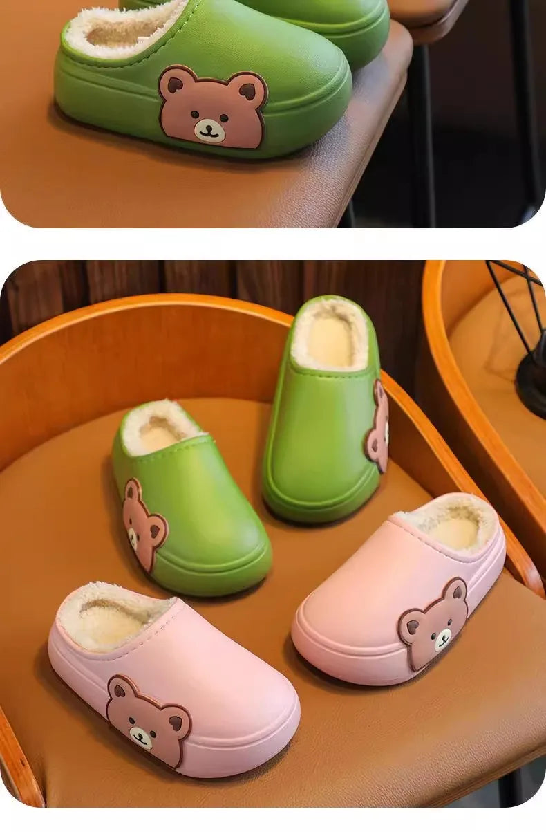 Children's Waterproof Anti-Slip Cotton Slippers | Cozy Winter Footwear
