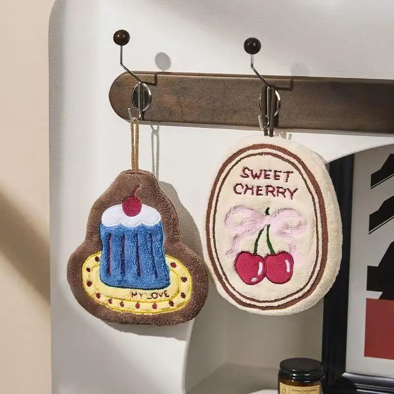 Absorbent Kitchen Hand Towels | Thickened Wall Hanging Cleaning Cloth