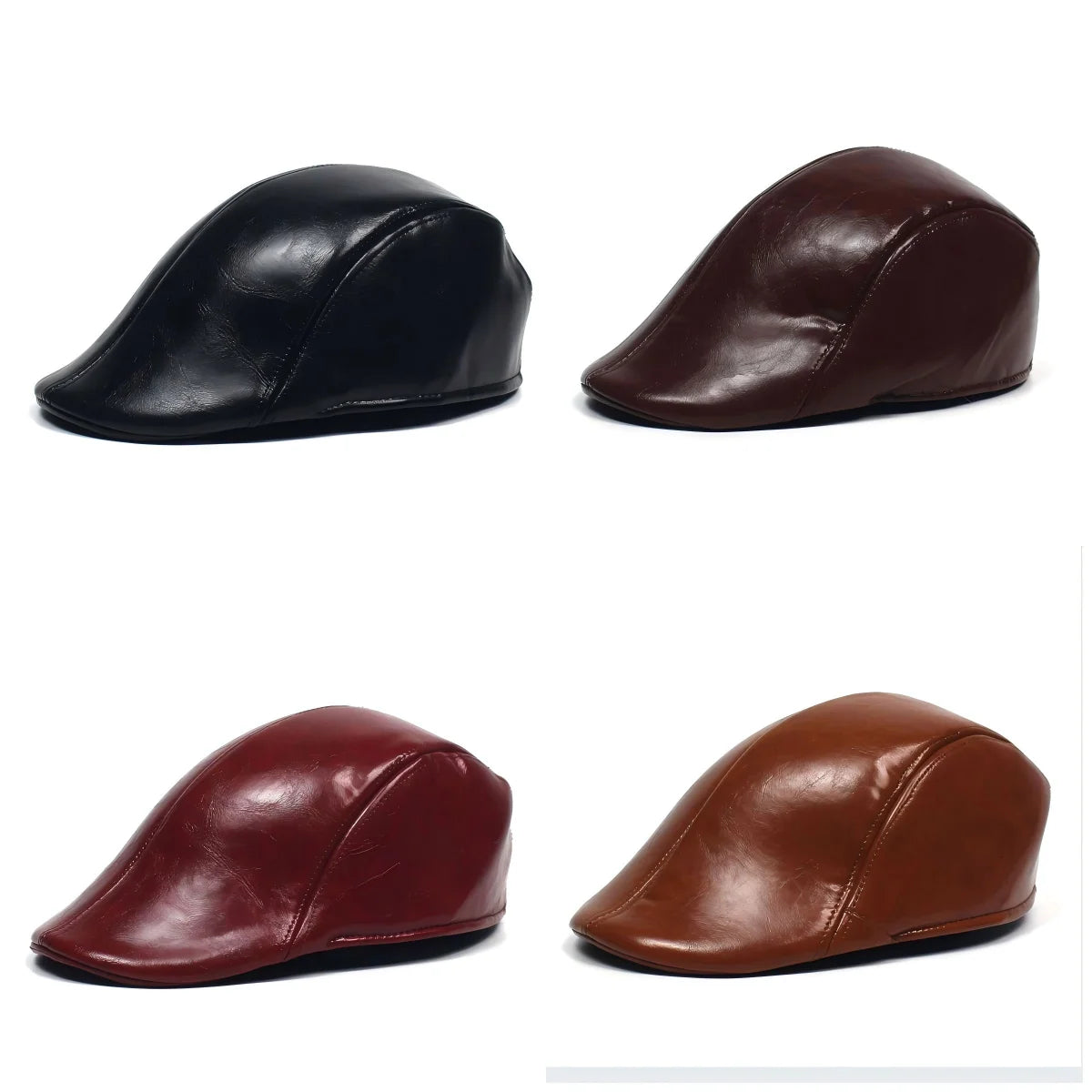 Men's Winter Beret Cap | Warm Plaid Military Hat for Casual Wear