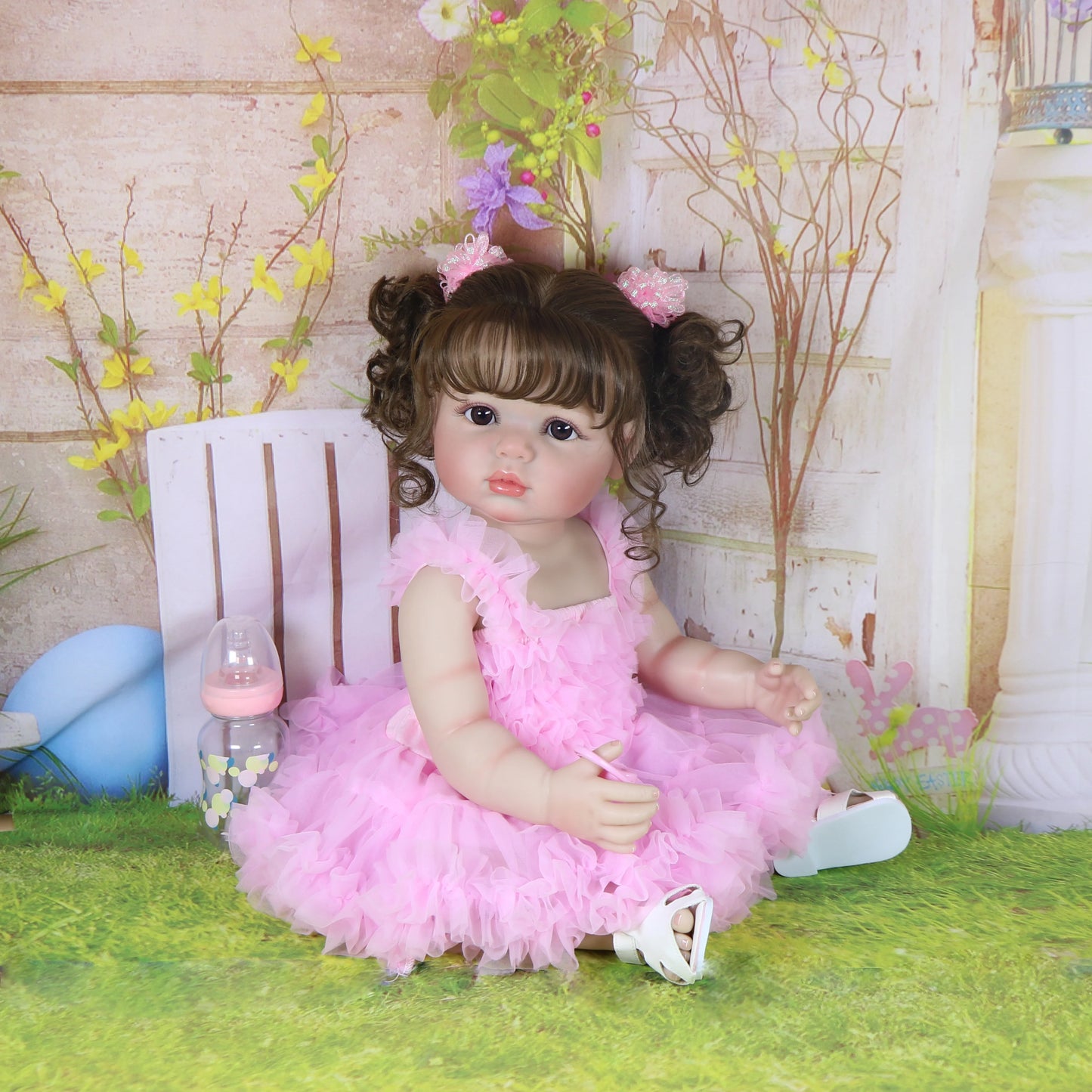 22" Realistic Reborn Baby Doll with Princess Outfit & Accessories