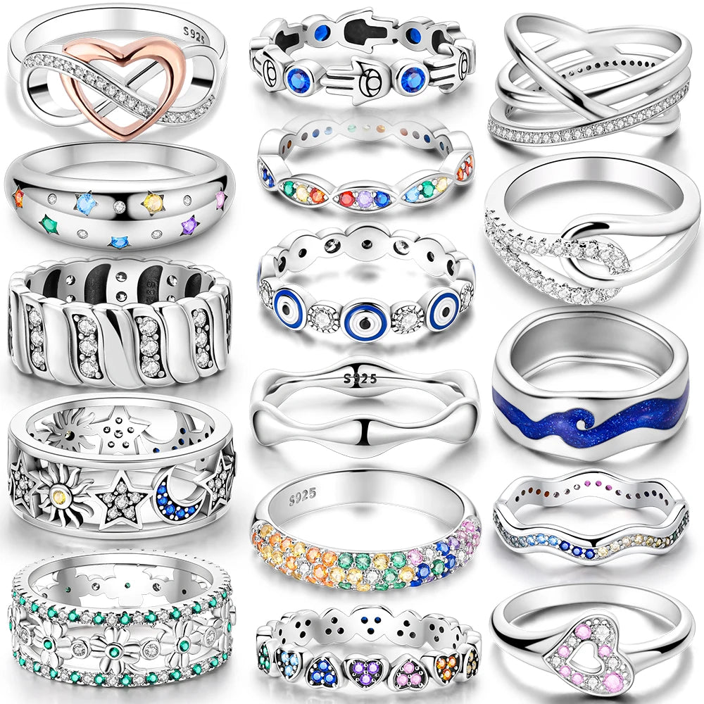 High-Quality 925 Sterling Silver Infinite Love Ring for Women