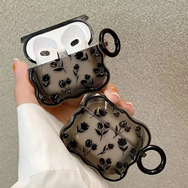 Funda para AirPods con Estampado Floral Lindo | Protección Elegante para Auriculares