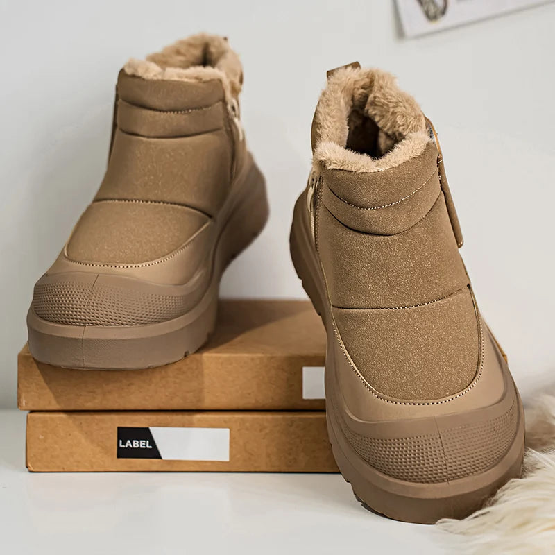 Men's Warm Plush Snow Boots | Cozy Winter Ankle Shoes