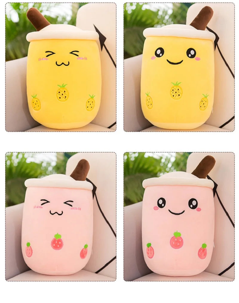 Large Milk Tea Plush Pillow | Adorable Stuffed Boba Toy for Kids