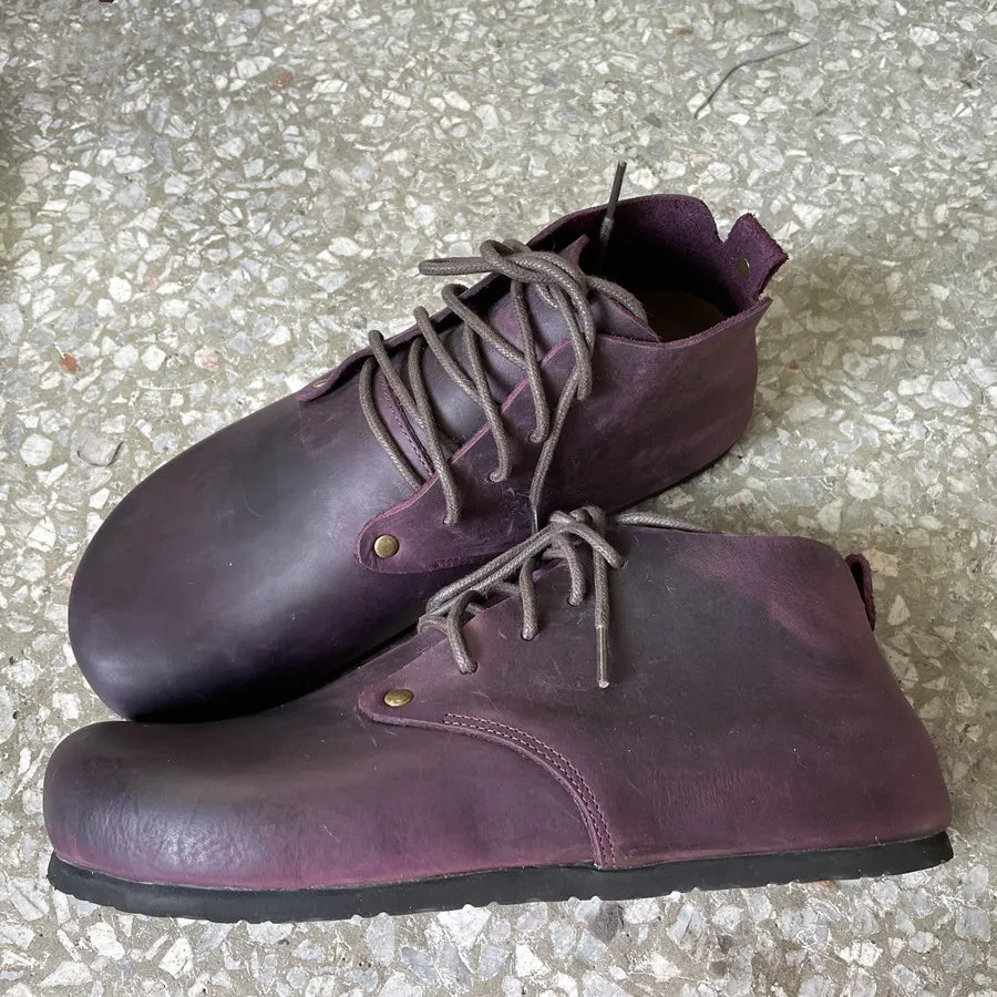 Handmade Genuine Leather High Top Women's Shoes | Stylish Casual Footwear