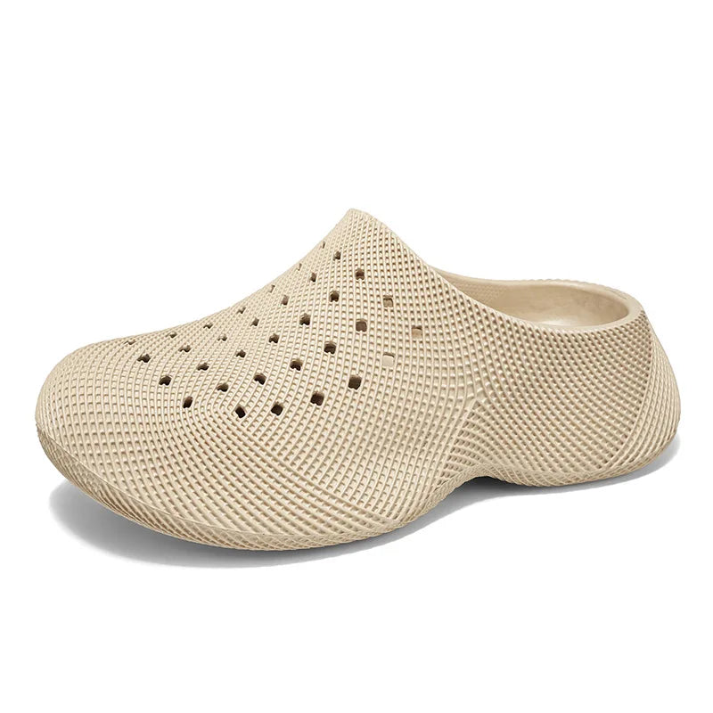 Generic Closed Toe Clogs 3d Printed Thick Sole Non Slip Soft Cushion Casual Summer Outdoor Slippers For Men Women Couple