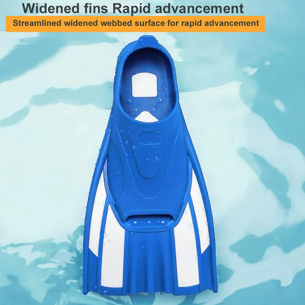 Adult Silicone Short Swim Flippers for Snorkeling & Diving