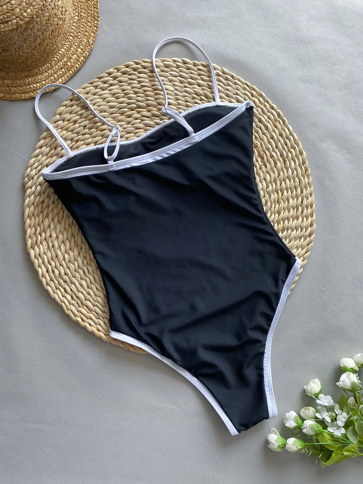 High Waist Women's Swimwear | Luxury Ribbed Two-Piece Bikini Set