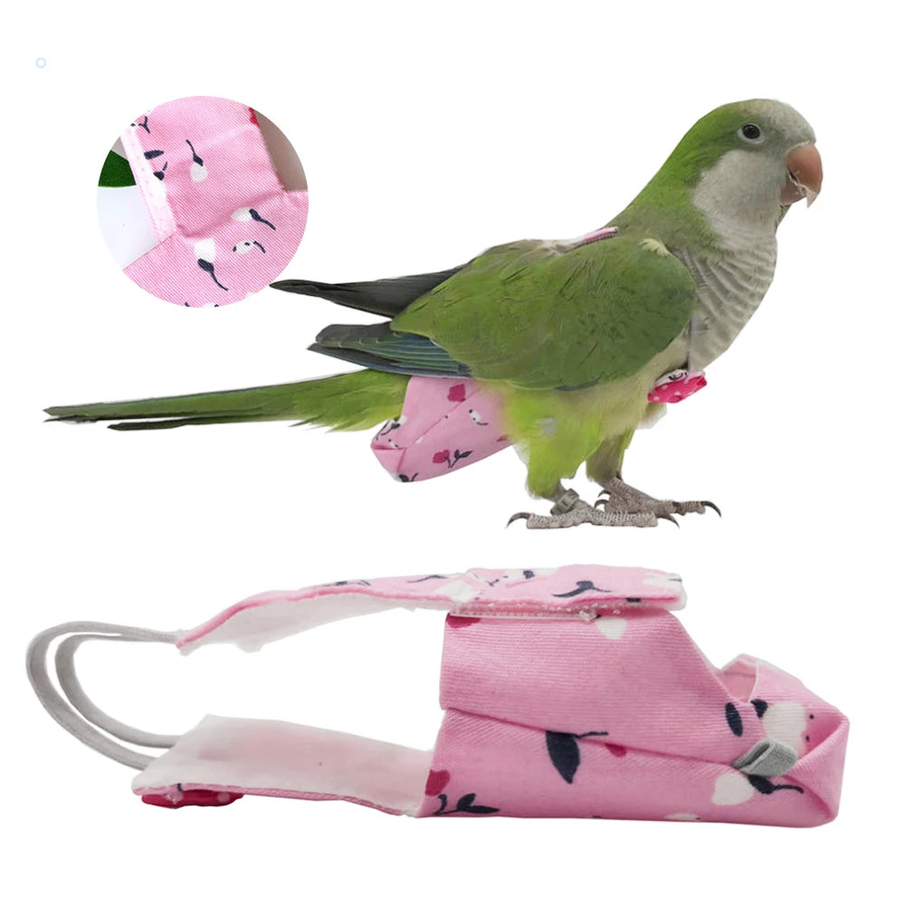 Cute Colorful Fruit Floral Bird Diaper | Washable Pet Flight Suit