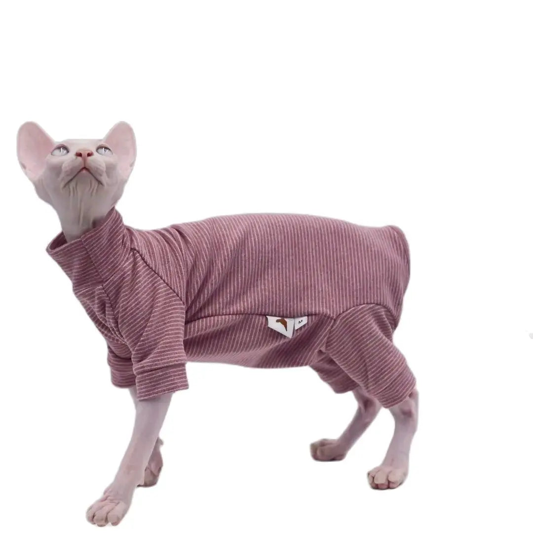 Sudadera con capucha cálida y suave para gatos sin pelo | Ropa acogedora para otoño-invierno