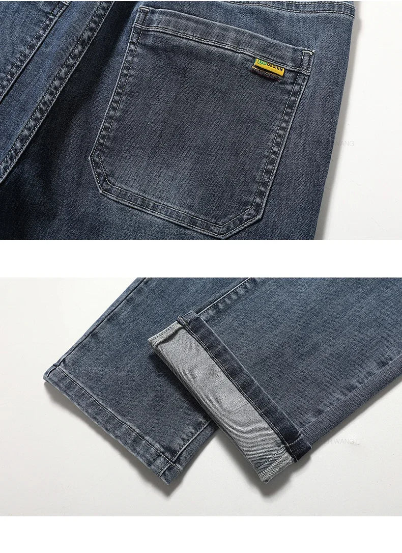 Men's Casual Loose-Fit Straight Jeans | Comfortable Everyday Denim