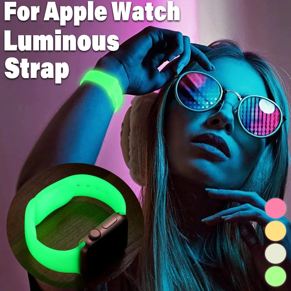 Glow-in-the-Dark Silicone Sport Strap for Smartwatches | Ultimate Accessory