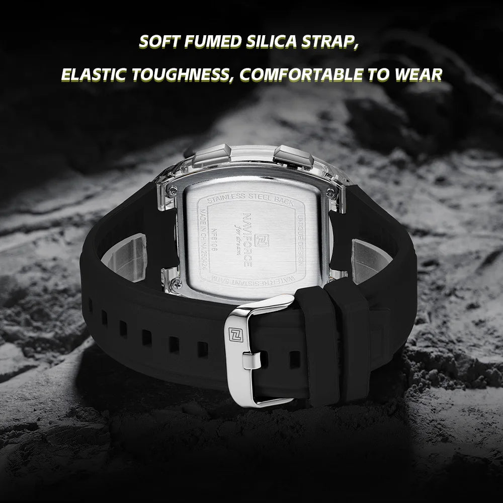 Luxury Digital Sport Watches for Men | Waterproof Silicone Band